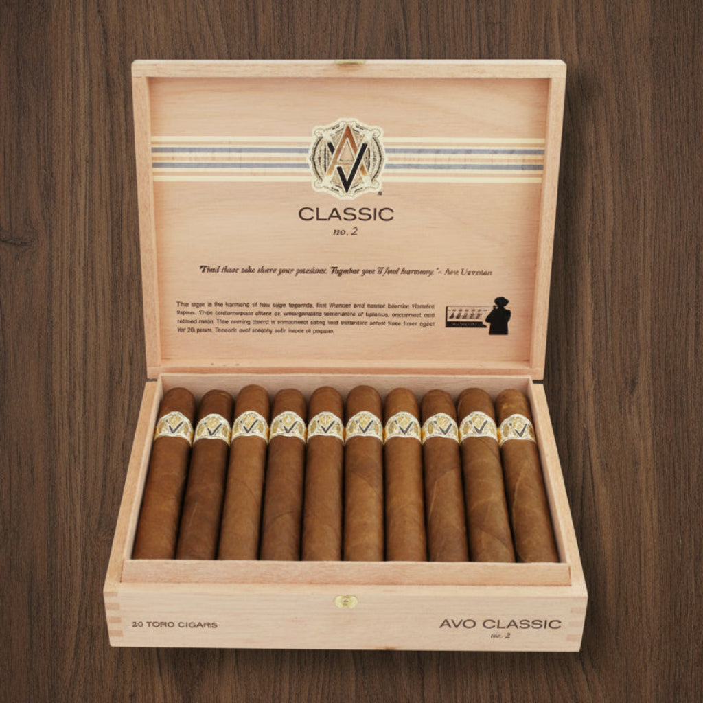 AVO Classic No. 2 open box of cigars - Cigar TItan
