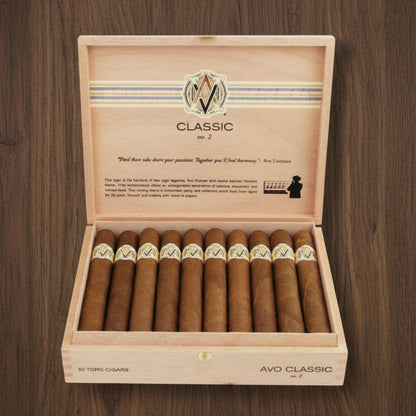 AVO Classic No. 2 open box of cigars - Cigar TItan