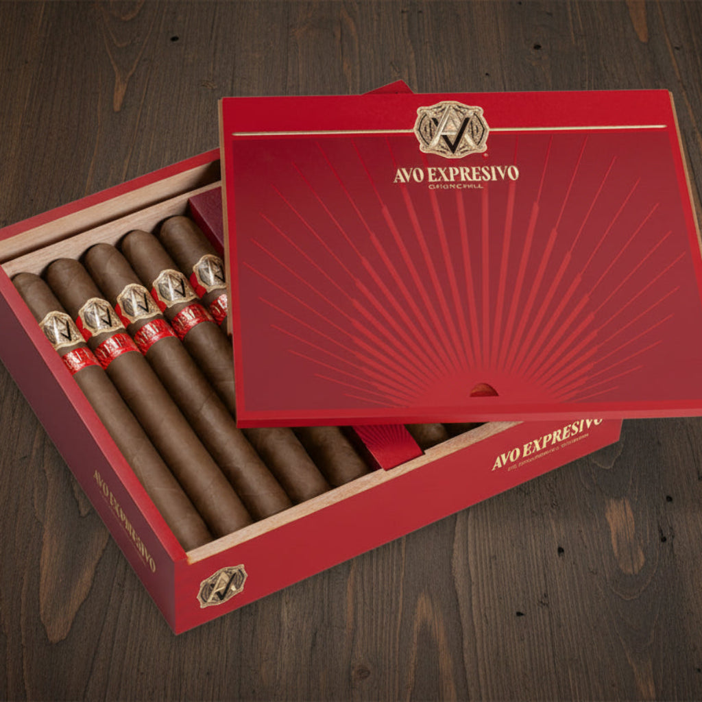 AVO Exclusivo Churchill open box of cigars - Cigar TItan
