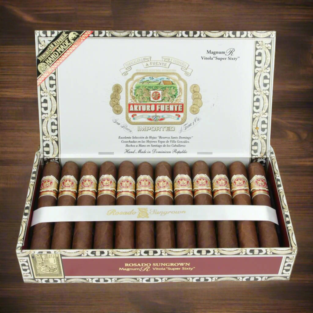 Arturo Fuente Magnum R Rosado Sungrown Super 60 open box - Cigar Titan