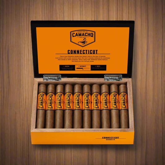 Camacho Connecticut Robusto Open Box - Cigar Titan