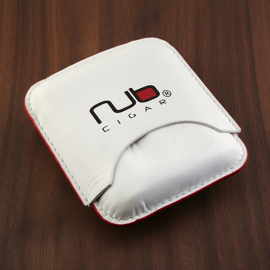 Nub white leather 3 cigar case - Cigar Titan
